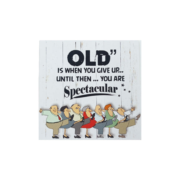 MAGNET WITH SAYING OLD SPECTACULAR
