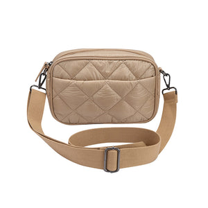 BAG CROSS BODY CAMERA PUFFER BEIGE