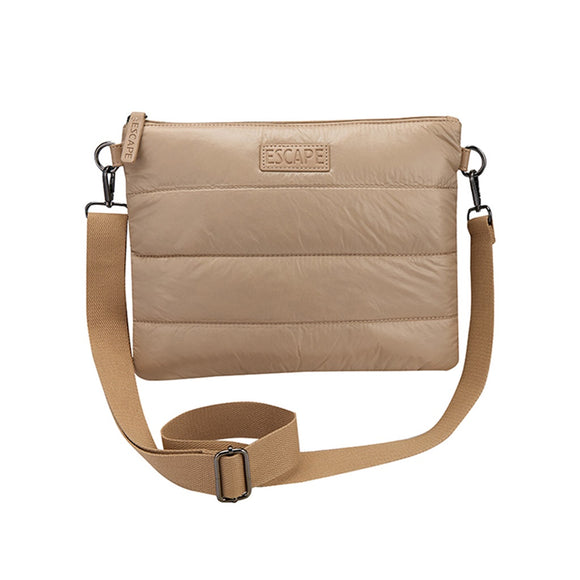 BAG CROSS BODY RECTANGLE PUFFER BEIGE