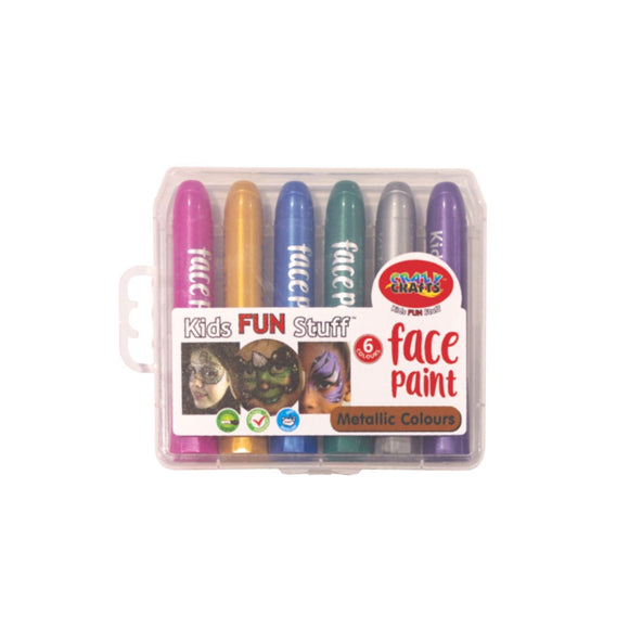 FACE PAINT 6PC METALLIC COLOURS