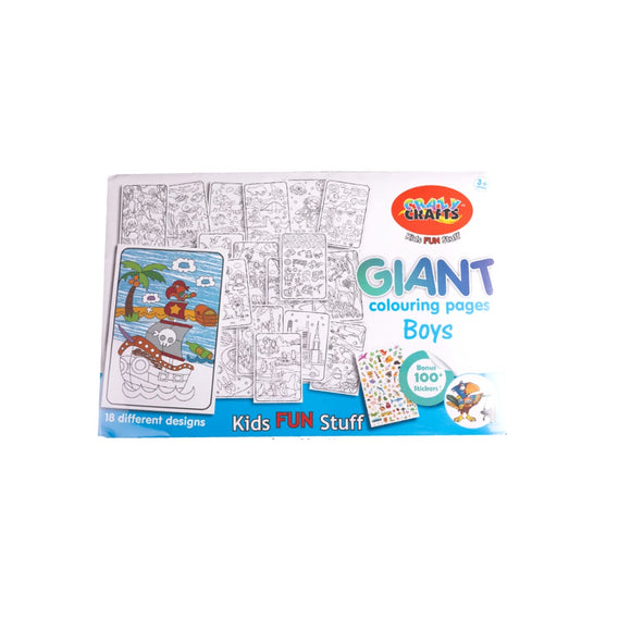 COLOUR PAD GIANT BOYS WITH STICKERS