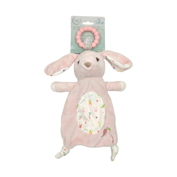 DOUDOU WITH TEETHER PARSNIP PINK BUNNY