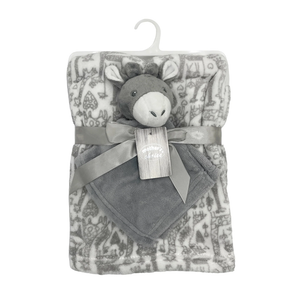 FLEECE BLANKET WITH CUDDLE TOY NEUTRAL