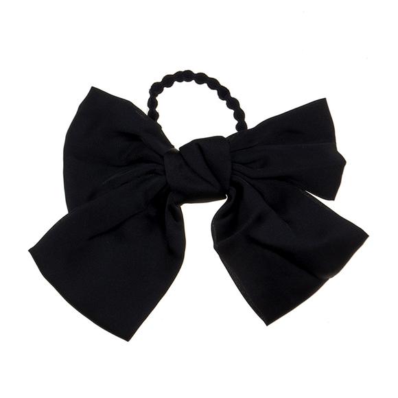 HAIR BAND WITH BLACK SATIN BOW