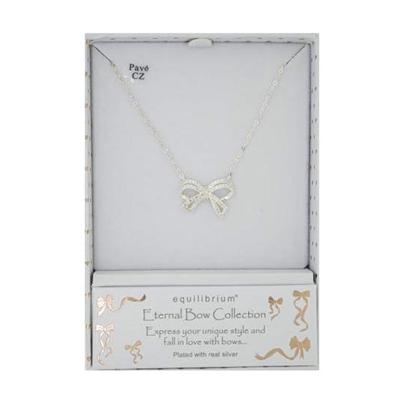 NECKLACE CZ ETERNAL BOW
