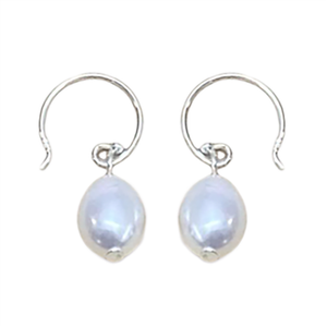 EAR CURVED HOOK PEARL DANGLE