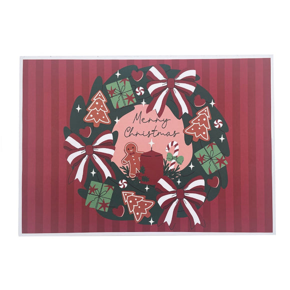 XMAS PLACEMATS 24 PGS CHRISTMAS CANDY STORE WREATH