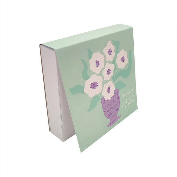 CHUBBY NOTEPAD WHITE POPPY AND LAVENDER