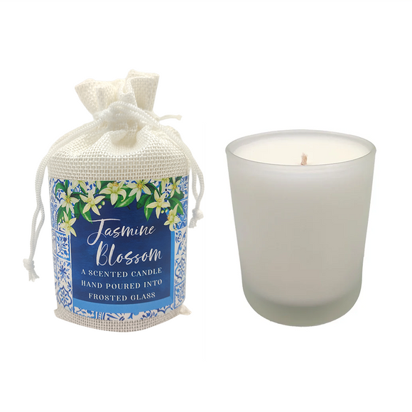 CANDLE IN FROSTED GLASS AMALFI SUNSETS AND SPRITZ JASMINE SCENTED