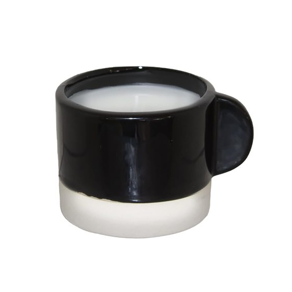 CANDLE CERAMIC BLACK AND WHITE CONTEMPORARY