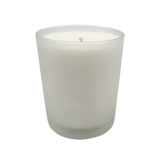 CANDLE IN FROSTED GLASS SANDALWOOD SCENTED