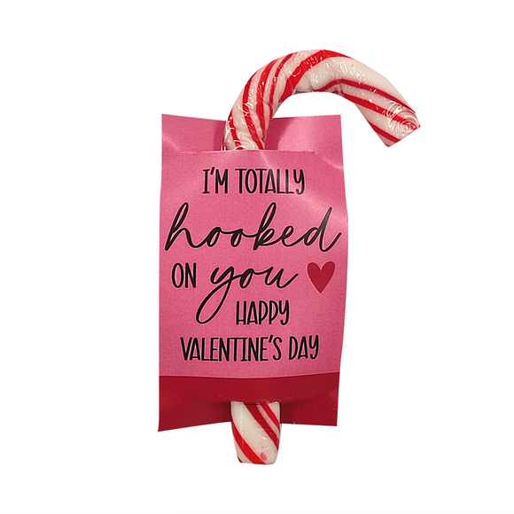 CANDY CANE SML STRAWBERRY FLAVOUR TOTALLY HOOKED ON YOU