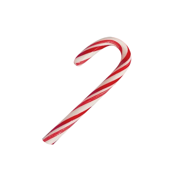 CANDY CANE SML TRADITIONAL RED AND WHITE STRAWBERRY FLAVOUR