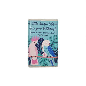 CHOCOLATE 45G EXOTIC PARADISE BIRDS HAPPY BDAY