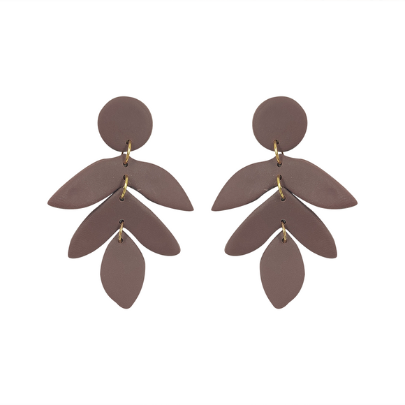 EARRING 4 PIECE DANGLE PUTTY LEAVES