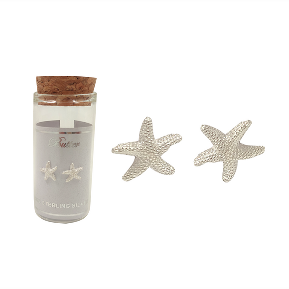 EARRING NODULE STARFISH STUD