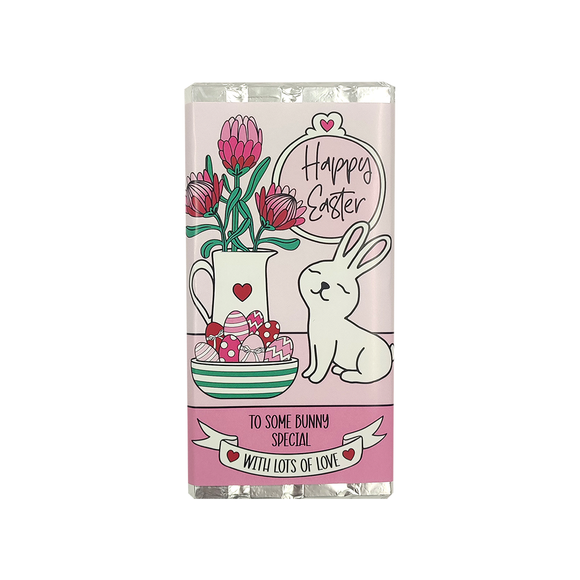 CHOCOLATE 100G EASTER WHITE BUNNY WITH LOVE