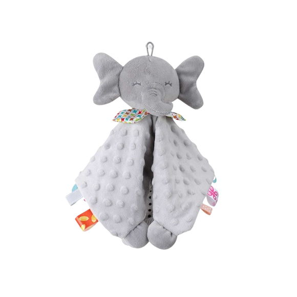DOUDOU WITH TEETHER GREY ELEPHANT