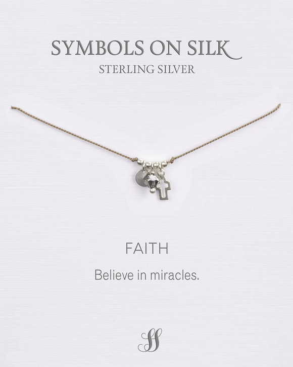 NECKLACE LITTLE TREASURES FAITH ON SILK