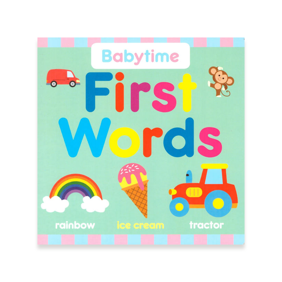 BOOK BOARD MY FIRST WORDS BABYTIME GREEN