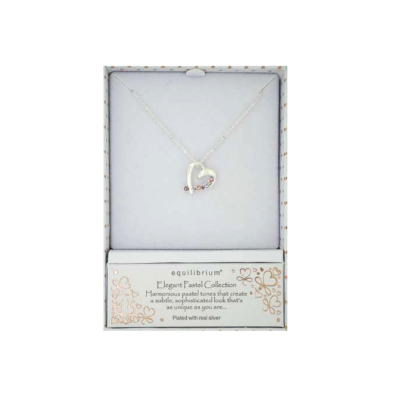 NECKLACE PASTEL LOOPED HEART