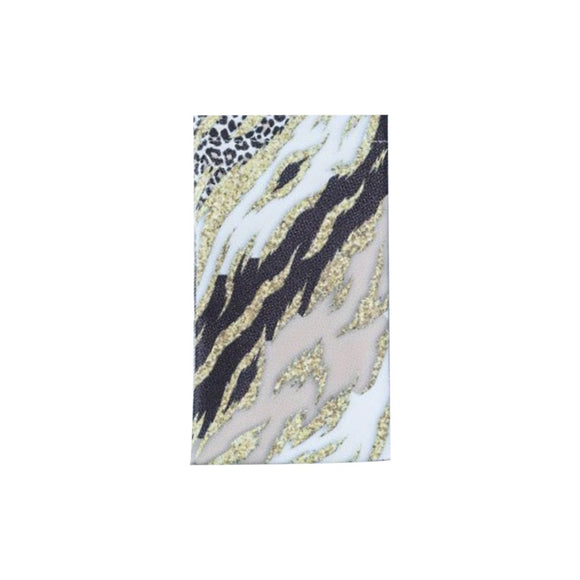 GLASSES CASE SOFT LEOPARD PRINT WITH GOLD AND BLACK
