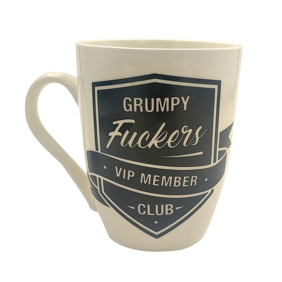 MUG 370ML GRUMPY FUCKERS BLACK ON WHITE
