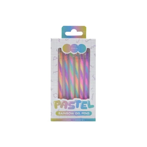 GEL PENS 6PC SET PASTEL RAINBOW