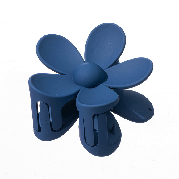HAIR GRIP LARGE DAISY PLAIN NAVY