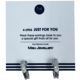 EARRING SILVER HOOP HUGGIES