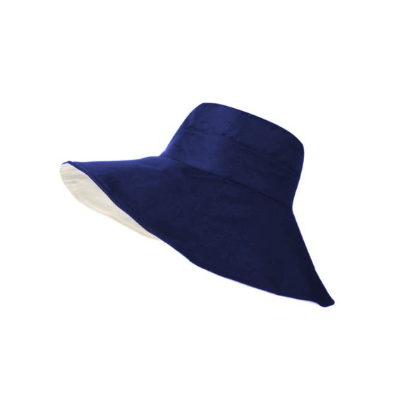 HAT REVERSIBLE NAVY AND CREAM