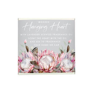 GIFT BOX WITH HEART & FRAGRANCE OIL - LAVENDER  (PROTEA DAWN)
