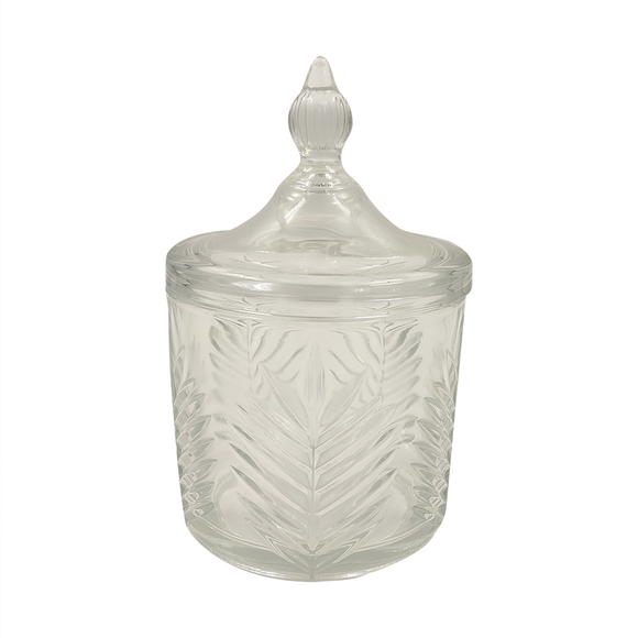 GLASS TRINKET FERN DESIGN
