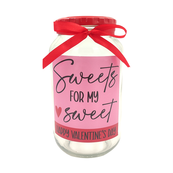 JAR 750ML SWEETS FOR MY SWEET HAPPY VALENTINE'S