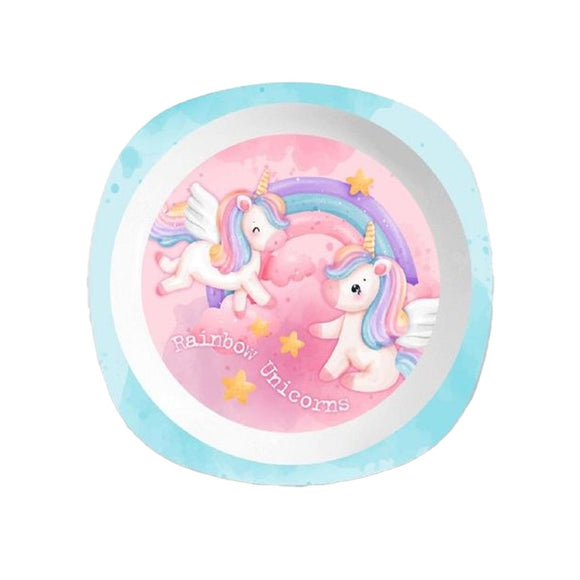 PLATE RAINBOW UNICORN