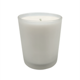 CANDLE IN FROSTED GLASS WHITE POPPY AND LAVENDER