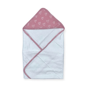 TOWEL HOODED BAMBOO PINK