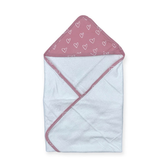 TOWEL HOODED BAMBOO PINK