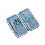 MANICURE SET IN CASE 7PC TURQUOISE BLUE