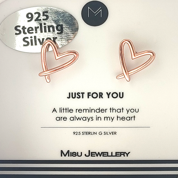 EARRING ROSE GOLD SWEETHEART STUDS