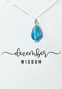 NECKLACE SILVER BIRTHSTONE DECEMBER TOPAZ