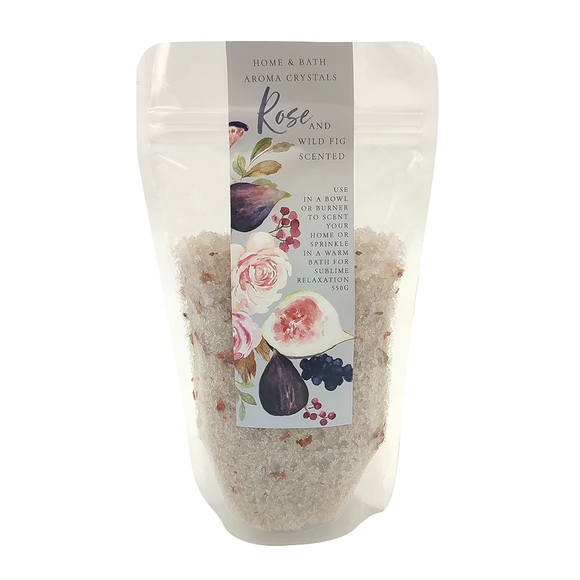 BATH CRYSTALS 550G ROSE AND WILD FIG