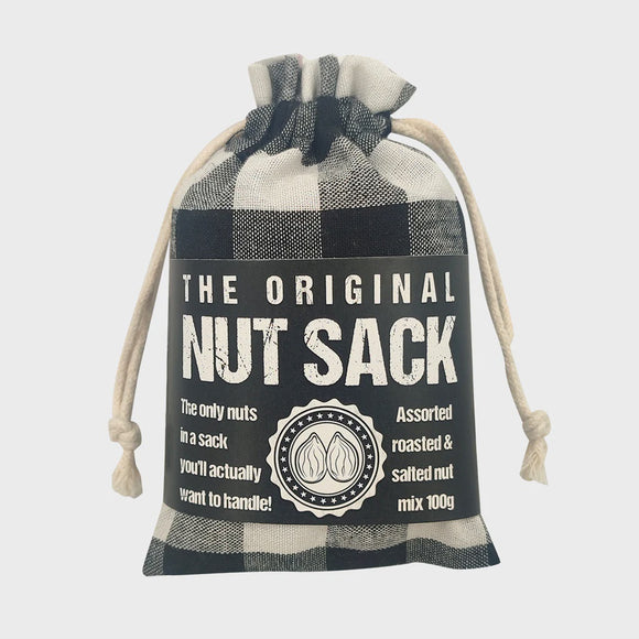 NUT SACK CHECKED BLACK & WHITE BAG 100G MIXED NUTS (EXPIRY 1 MAY 2026)
