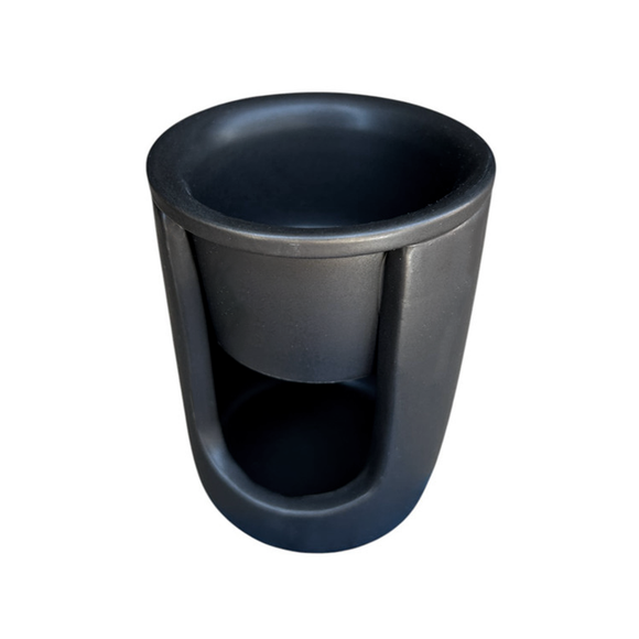 CERAMIC OIL BURNER BUCKET STYLE MATT BLACK