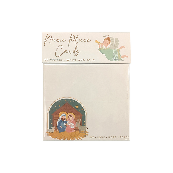 XMAS NAME PLACE CARDS 6PC ANGELS