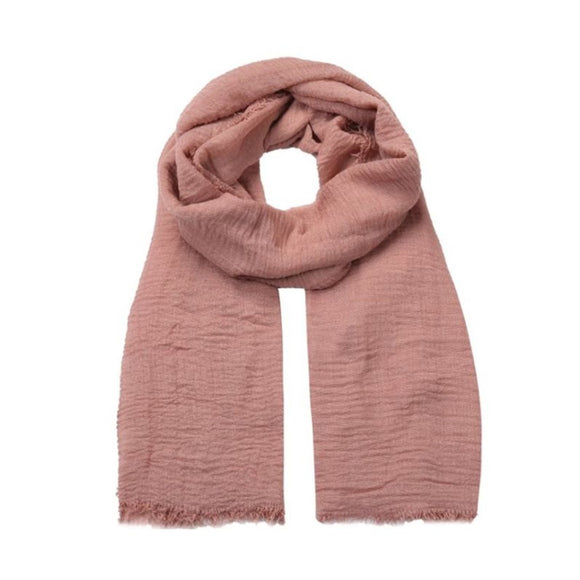 ROLLED SCARF ANTIQUE PINK