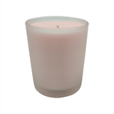 CANDLE IN FROSTED GLASS PALE PINK ROSE SCENTED