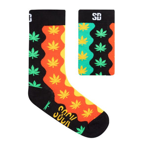 SOCKS COTTON COLOURFUL HEMP LEAVES