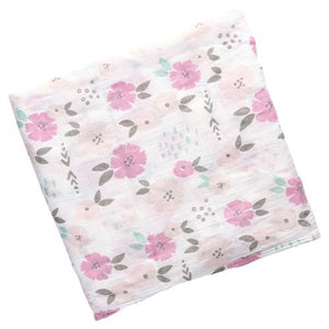 MUSLIN RECEIVER PINK FLOWERS
