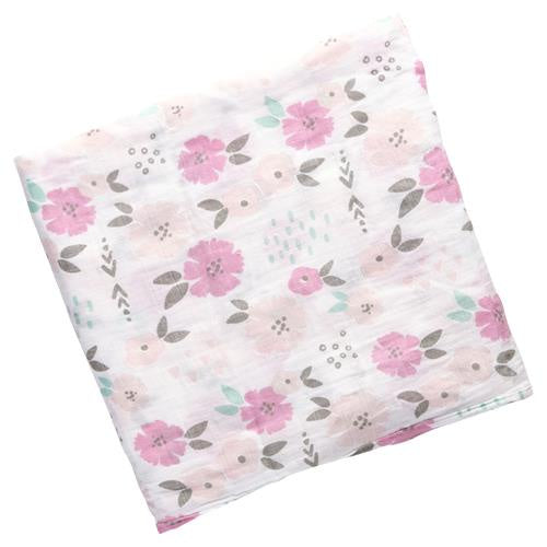 MUSLIN RECEIVER PINK FLOWERS